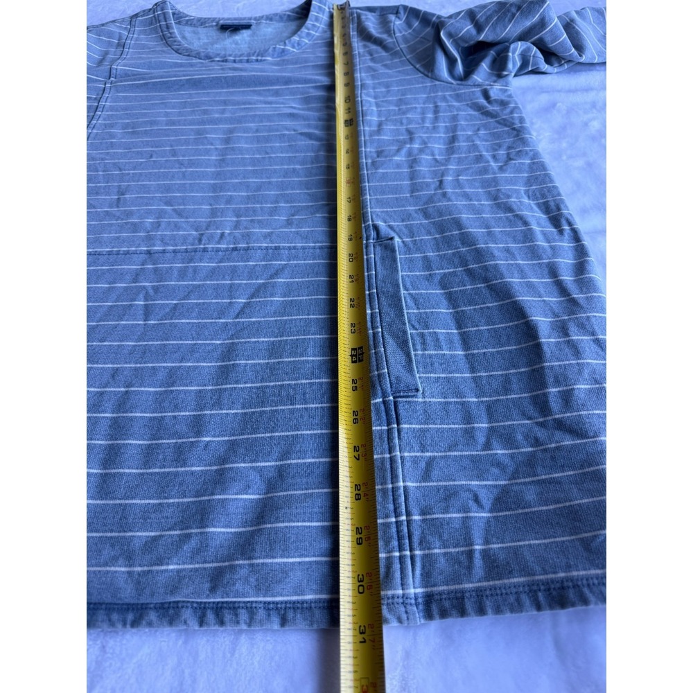 J Jill Pure Jill Indigo Tunic Top Shirt Womens XL Blue Striped Lagenlook Coastal - Picture 6 of 13